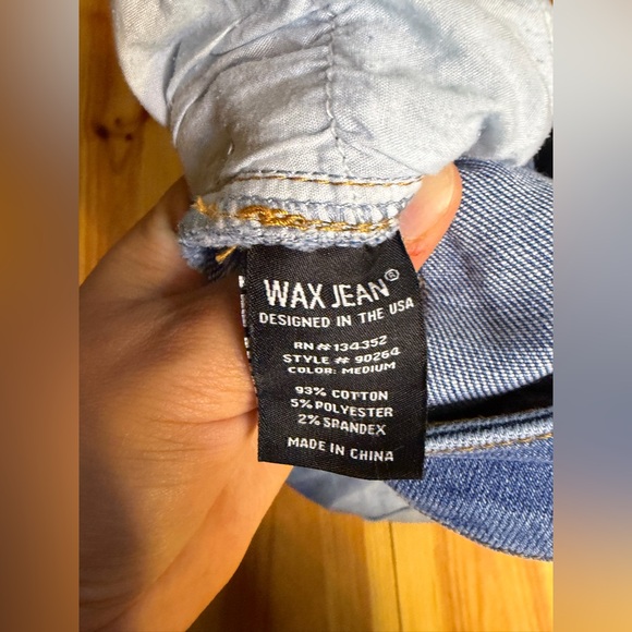 Wax Jean Blue Denim Shorts 93% cotton - Picture 3 of 6